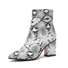 High Heels Women Ankle Zip Thick Heel Boots