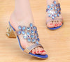 Women Square High Heels Pump sandals
