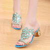 Women Square High Heels Pump sandals