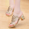 Women Square High Heels Pump sandals