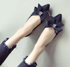 Flats High Quality Silk Slip-on pointed shoes For Women With Boat Design Footwear