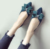 Flats High Quality Silk Slip-on pointed shoes For Women With Boat Design Footwear