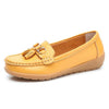 New Soft Leather Metallic Loafers Shoes For Women
