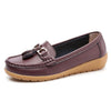New Soft Leather Metallic Loafers Shoes For Women