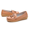 New Soft Leather Metallic Loafers Shoes For Women