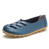 Cut-out Slip Design Casual Loafers Leather Shoes Ballet Footwear For Woman