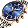 Luxury Gold Stainless Steel Sport Wrist Watch