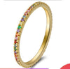 Solid 925 Sterling Silver Accessories Micro-inlaid Colorful Zircon Ring